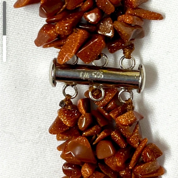 Necklace- Red Jasper chip?, 18”, NWOT, 925 clasp, weight (3.4oz), glitter look - Picture 10 of 11